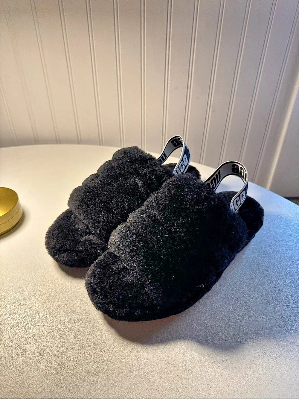 UGG Fluff Yeah Slide Black US 8